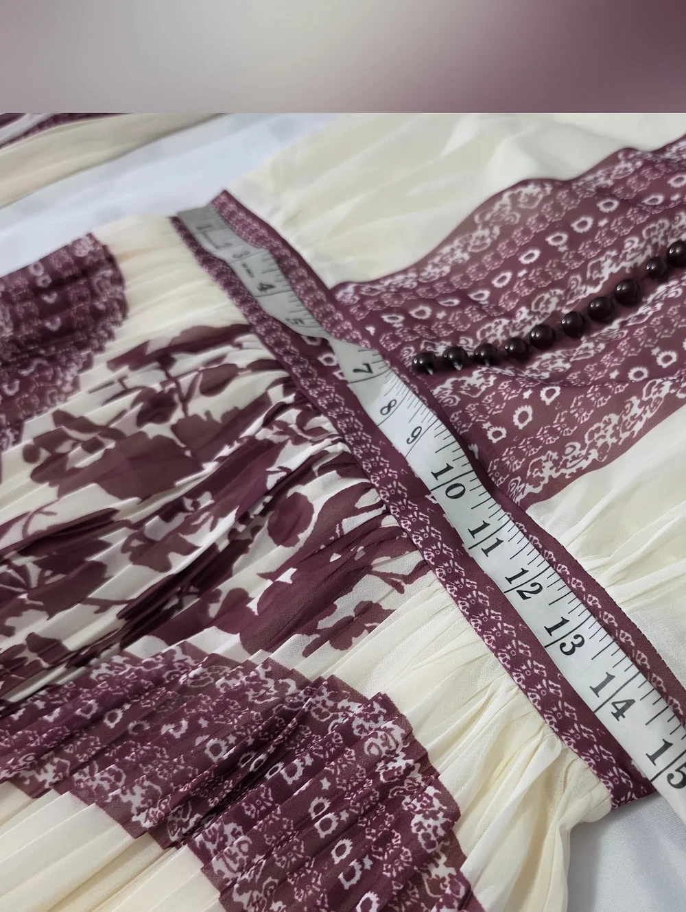 Sunfere Melvina Floral Print Pleated Maxi Dress NWT Size Large - Picture 12 of 16